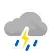Rain and thunder