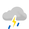 Light rain and thunder