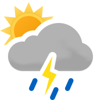 Rain showers and thunder