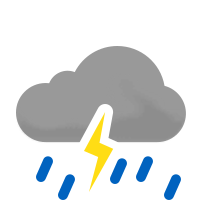Heavy rain and thunder