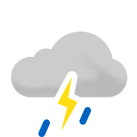 Light rain and thunder