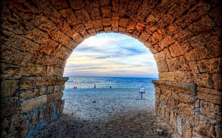 Caesarea Aqueduct Beach - Israel