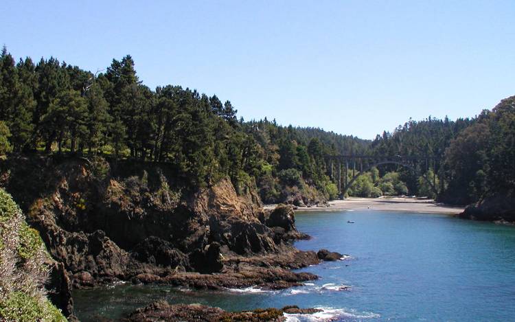 Russian Gulch State Park Beach - USA