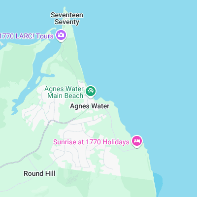 Agnes Water surf map