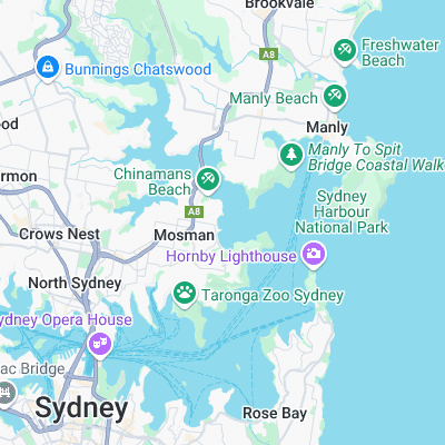 Balmoral Point surf map