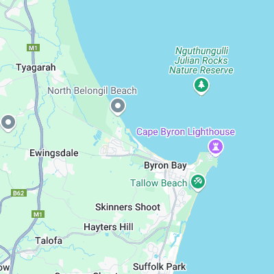 Belongil surf map