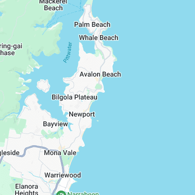 Bilgola Beach - Bowles surf map