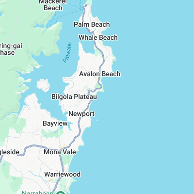 Bilgola Beach - Bowles surf map