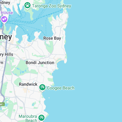 Bondi Beach surf map