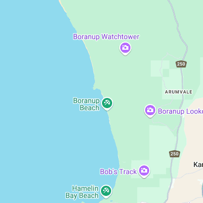 Boranup Beach surf map