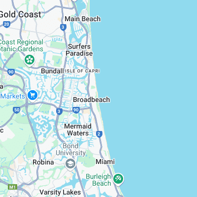 Broadbeach surf map