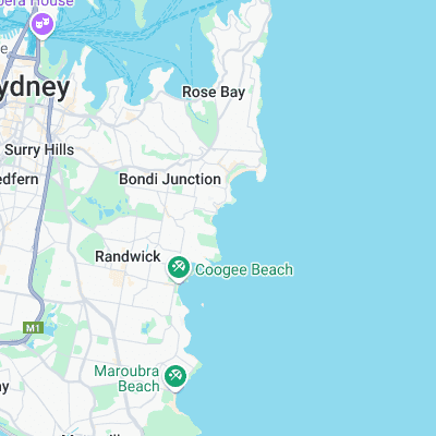 Bronte Reef surf map