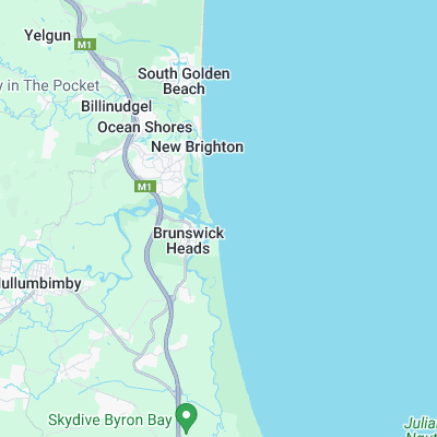 Brunswick Heads North surf map