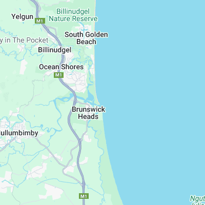 Brunswick Heads North surf map