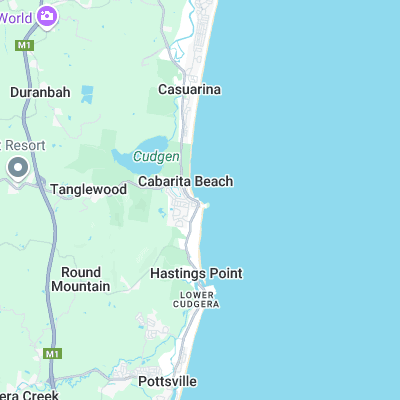 Cabarita surf map