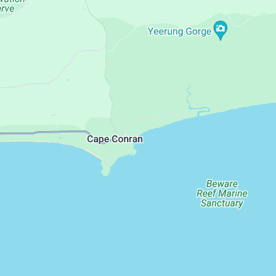 Cape Conran surf map
