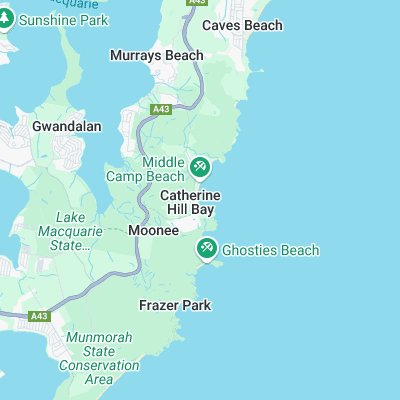 Catherine Hill Bay surf map