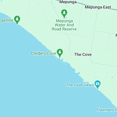 Childers Cove surf map
