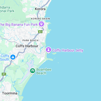 Coffs Reef surf map