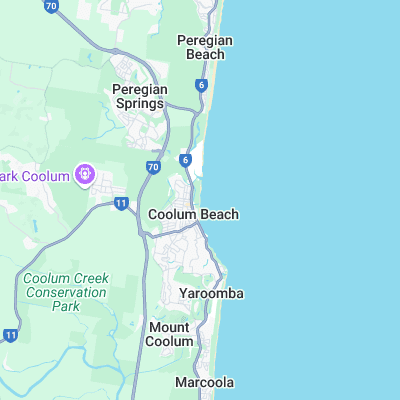 Coolum Beach surf map