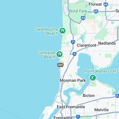 Cottesloe surf map