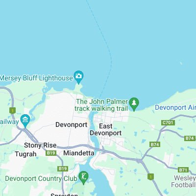 Devonport Rivermouth surf map