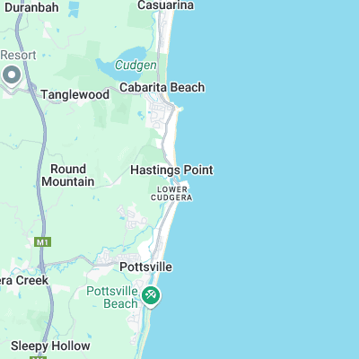 Hastings Point surf map