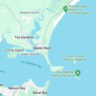 Hawks Nest surf map