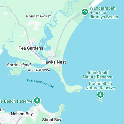 Hawks Nest surf map