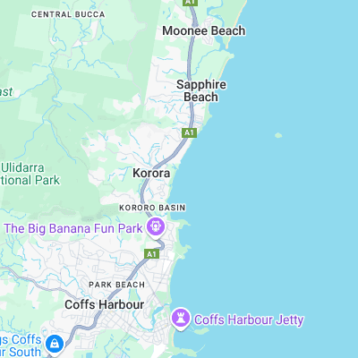 Hills Beach surf map