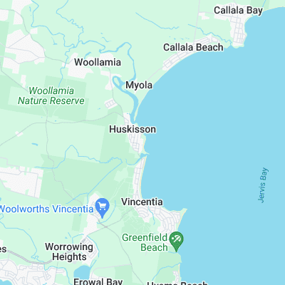 Huskisson Bommie surf map