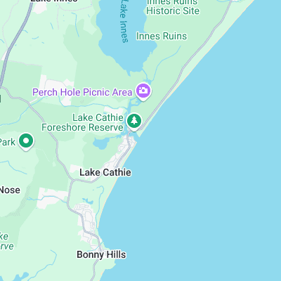 Lake Cathie surf map