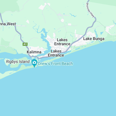 Lakes Entrance surf map