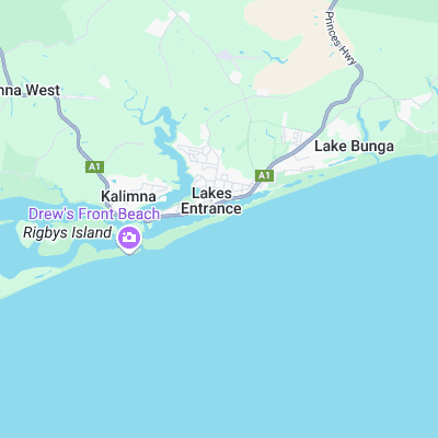 Lakes Entrance surf map