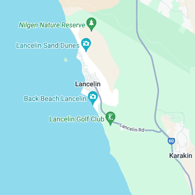 Lancelin (back Beach) surf map