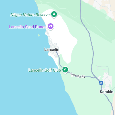 Lancelin (back Beach) surf map