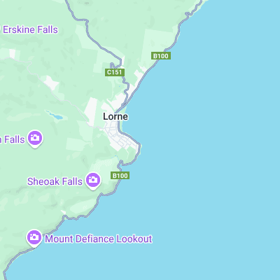 Lorne Point surf map