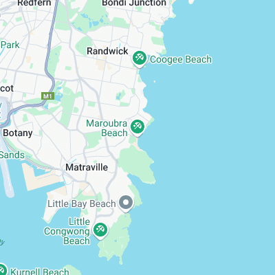 Maroubra Beach surf map