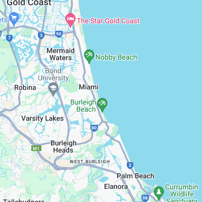 Miami surf map