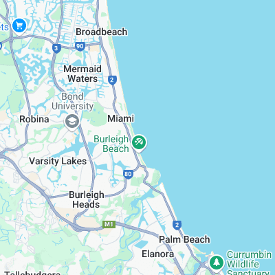 Miami surf map