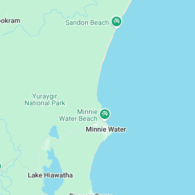 Minnie Water surf map