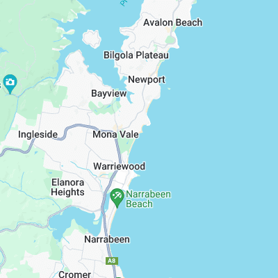 Mona Vale surf map