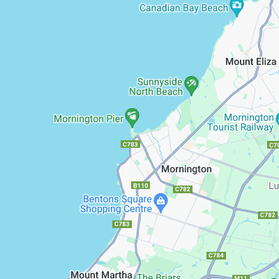 Mornington Mills surf map