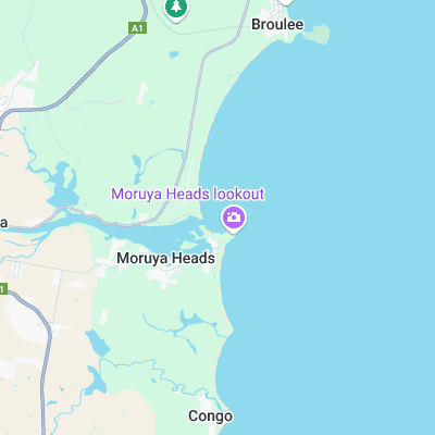 Moruya Rivermouth surf map