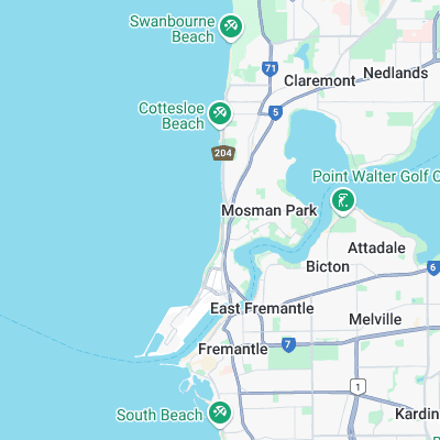 Mosman surf map