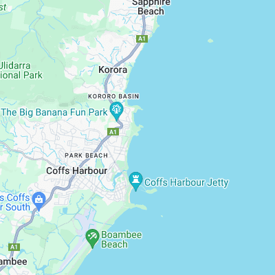 Park Beach, Coffs Harbour surf map