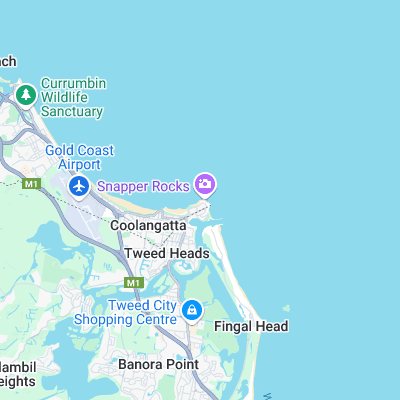 Rainbow Bay surf map