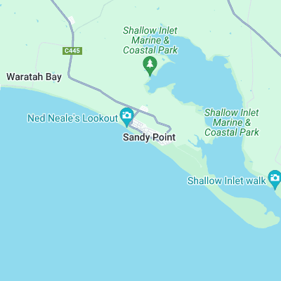 Sandy Point surf map