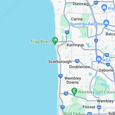 Scarborough surf map