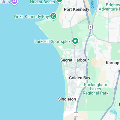 Secret Harbour surf map